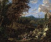 Corneille Huysmans Wooded Hilly Landscape oil on canvas
